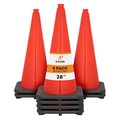 Xpose Safety Traffic Cone, PVC, 28" H, Orange OTC28-8-X